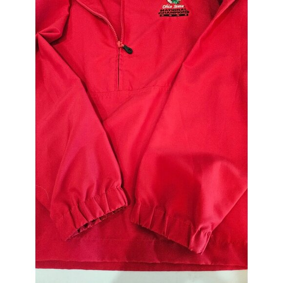 Vintage Ohio State Jacket Women M Cutter & Buck 2002 Nat'l Champion Half Zip Red - Picture 5 of 10